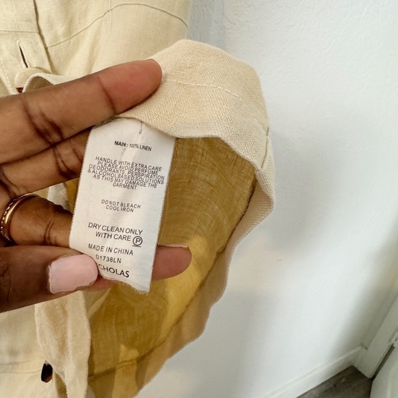 NICHOLAS Linen Button Front Dress - Picture 7 of 8